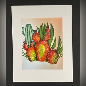 Hand Crafted Cactus Art Print